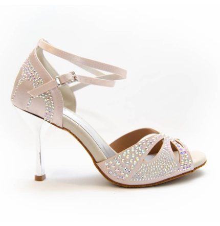 Zapatos de novia en raso con cristalitos